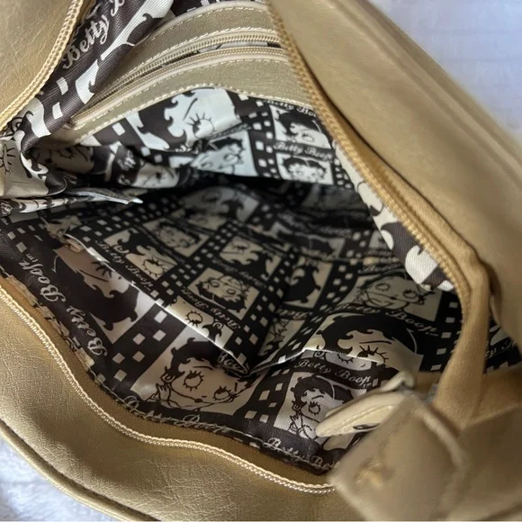 Betty Boop Crossbody Bag Gold Jewel-Studded - Picture 4 of 8